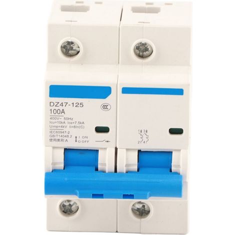 Interrupteur de protection contre les fuites de courant 400 V 80/100/125 A DZ47125 2P Disjoncteur miniature (100 A) (1/5)