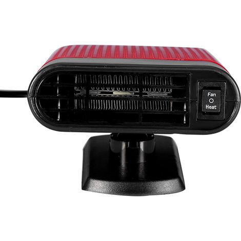 Chauffage de Voiture électrique Portable 12 V, Dégivreur, Désembueur, Chauffage Rapide, économie D'énergie, Multifonction, Protection contre la Surchauffe, Design Ergonomique, (rouge) (1/5)