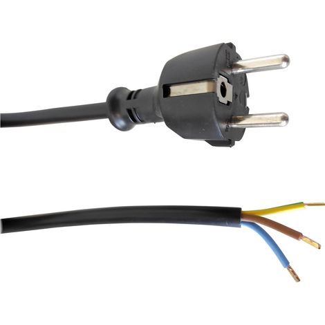 HELU 84470-1 Strom Netzkabel  Schwarz 5 m