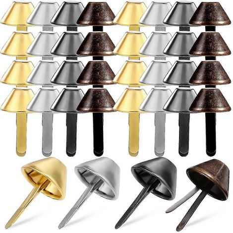 200 rivets métalliques coniques pour la fabrication de portefeuilles, sacs à main, etc. (compatibles avec les travaux manuels en cuir) (1/5)