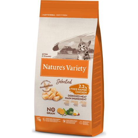 Nature's Variety Selected, Cibo per Gattino con Pollo Disossato, 7 kg (1/5)