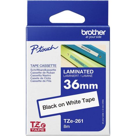 Brother TZe, TZ TZe-261 Couleur de ruban: blanc Couleur de police:noir 36 mm 8 m (1/3)