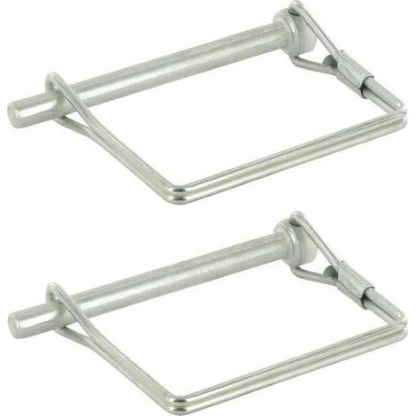Lot de 2 goupilles carrées 12mm x 75mm – Acier zingué pour verrouillage remorque, vélo, tracteur, motoculteur (1/2)
