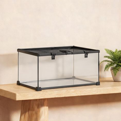 Terrarium noir en verre 50 x 30 x 25 cm (1/5)