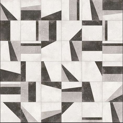 Carrelage sol / mur effet ciment 20x20 cm OSAKA BLANCO NASSAU PATCHWORK (vendu par boite de 1m2) (1/5)