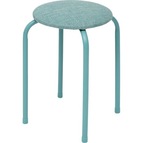 Tabouret flexy plus vert céladon en tissu chiné - 5five