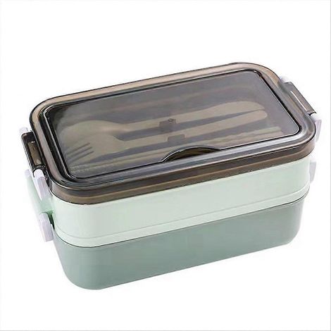 Grüne Bento-Box für Schüler, Kinder und Büroangestellte (1/5)