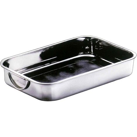 Tablett aus Edelstahl 18/10 mit Klappgriff 31,5 x 24,0 x 6,0