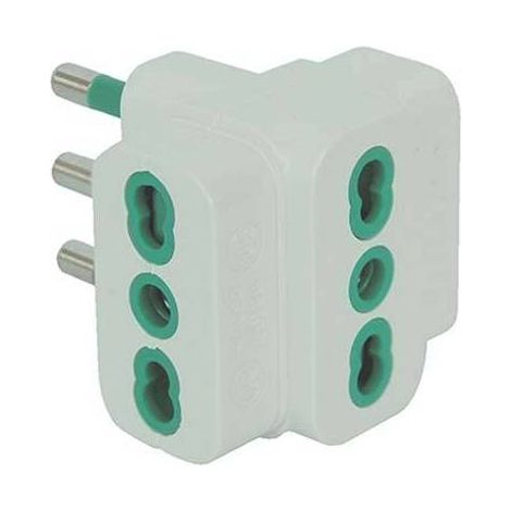 10,0 x ADATTATORE TRIPLO 16A-16A GARANTI