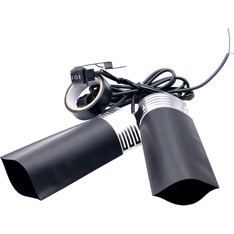1 Paire Poignées chauffantes, 12 V, film PET métal, interrupteur 3 niveaux, support rétroviseur, pour moto (1/5)