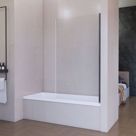 Mampara de Bañera Abatible 85 cm Plata Cromo - Cristal Transparente 6 mm Antical - 150 alto