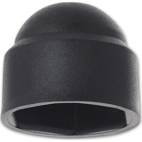 Kunststoffabdeckkappe DIN1587, Sechskantschutzkappen, Mutterschutz, Schraubenschutz, langlebig, Weich-Polyethylen, schwarz, passend für M12, 1000 Stück