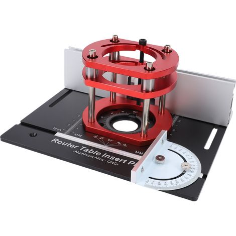 Système de levage pour table de fraisage 51mm, échelles impériale et métrique, plaque d'insertion en alliage d'aluminium avec base élévatrice pour moteur de 64-66mm de diamètre (1/5)
