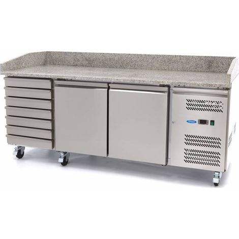 Réfrigérateur à pizza professionnel - 202cm - 2 portes - Maxima