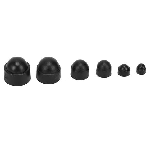 145 Stück Sechskantmutterkappen, schwarz, PE-Schutzbefestigung, M4–M12-Schraubenkappe, Industriezubehör WJ-10-0005 (1/5)