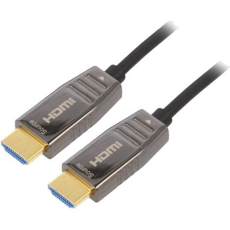 Cable HDCP 2.2 HDMI 2.1 optique UHD 8K 20m - Noir