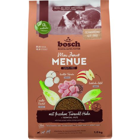 Bosch Hundetrockenfutter Junior Menue 1 kg Huhn