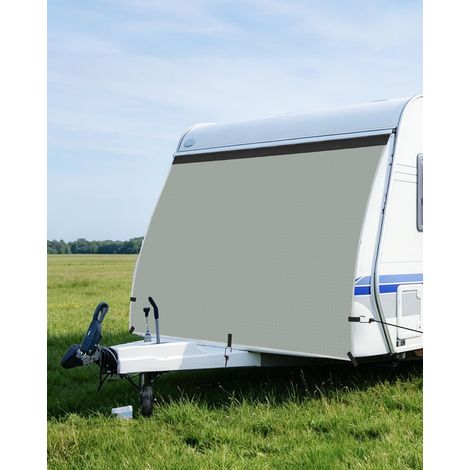 140x160cm Housse de Protection Avant pour Caravane et Camping-Car. Bâche de Protection résistante à l'hiver, aux intempéries, aux UV et aux Courants d'air. Protège Contre la Glace et la Neige. (1/5)