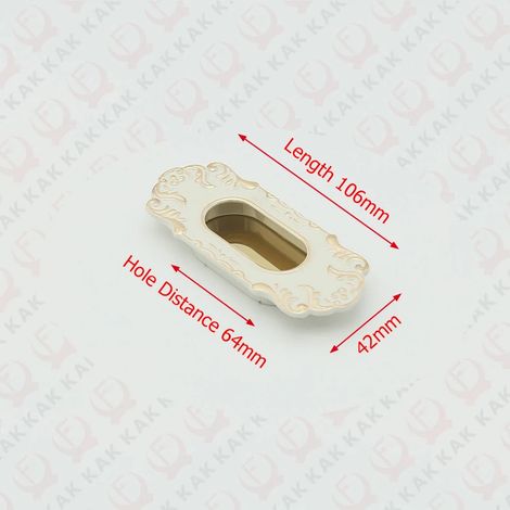 (Ensemble de 2 pièces) Poignées de porte invisibles, poignées encastrées, quincaillerie pour poignées de meubles