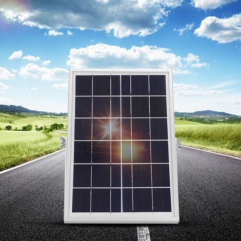 Batterie Solaire 6W IP66 pour Caméra Surveillance Extérieure, Panneau Solaire 6V 1A Rechargeable (1/5)