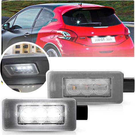 plaque d'immatriculation led canbus sans erreur pour peugeot 207 208 308 3008 5008 et citroën c5 iii rd