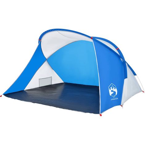 vidaXL Tienda de playa 2 personas impermeable apertura rápida azul (1/2)
