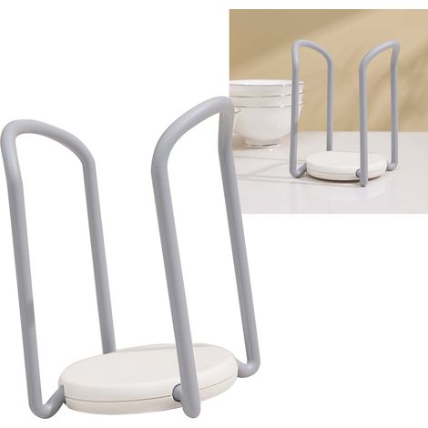 Range Bowl pour Tiroir de Cuisine - 15cm - Blanc Gris - Organiseur Retractable de Plats Rack de Séchage ABS PP (1/5)