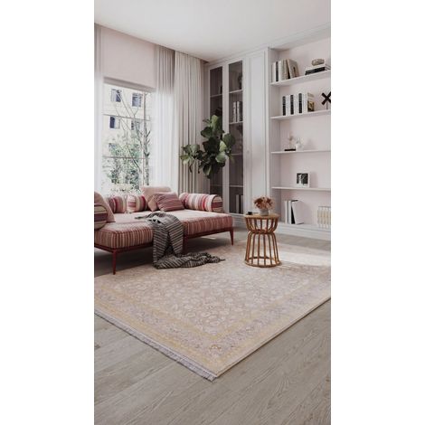 Tapis oriental tissé Bahar  - 150x100cm, Rectangular - 100% Acrylique - Tissé - Or