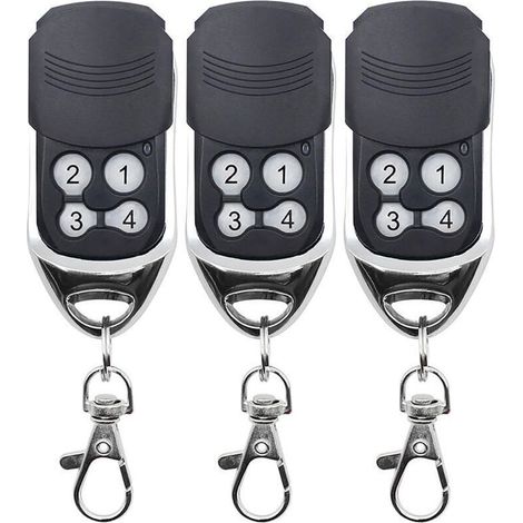 YMYNY 433MHz Telecommande Universelle Portail,Telecommande Camé Porte de Garage de Remplacement, Super Copie, Code Fixe, Code Roulant, Applicable à Télécommande DOORHAN MOTORLIN,3pcs