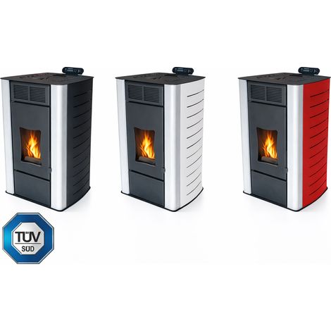 Stufa a pellet idro 18 kW riscaldamento fino a 300 m³ A+ serbatoio 40 kg BAFA (1/5)