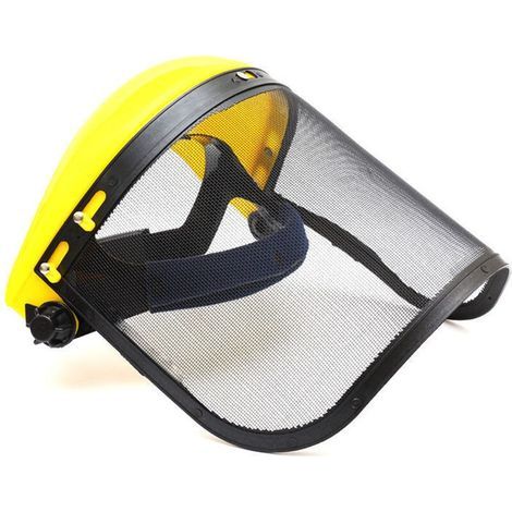 Safety helmet with full mesh visor for brush clearing and felling. Forestry and agricultural protection. (1/5)
