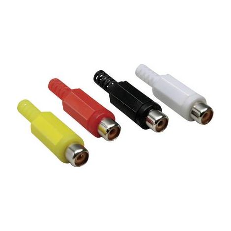 TRU COMPONENTS 1578979 CONNECTEUR RCA FEMELLE DROIT 2 BROCHES NOIR (1/2)