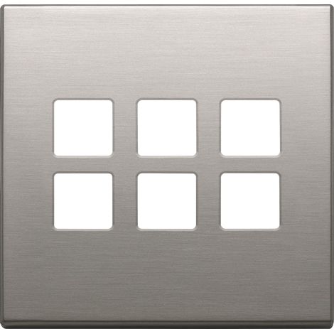 VIMAR - 22695.11 3Mx6 BS Flachplatte, gebürstetes Nickel