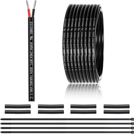 Câble électrique à 2 fils 16 AWG 2 x 1,5 mm² - 7,62 m - 1,5 mm² (1/5)