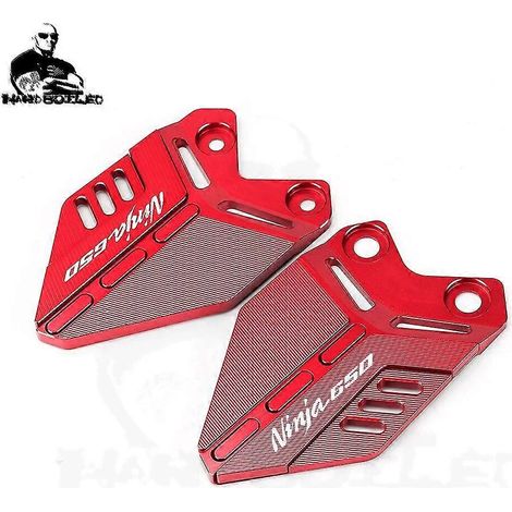 Für Kawasaki Ninja 650 Ninja650 -2018 2019 2020 2022 2022 Motorrad-Fußpedal-Set Fersenplatten-Schutzabdeckung Zubehör - rot 1