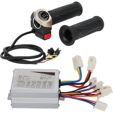 Contrôleur de Moteur Brushless 24V 500W avec Poignée Accélérateur et Affichage LCD - Kit Universel