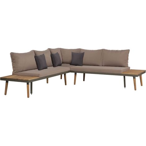 Maison Exclusive - Set Divani da Giardino 4 pz con Cuscini Legno di Acacia Marrone (1/5)