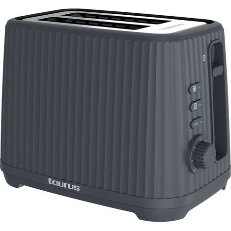 Taurus – Tostador Jonic Toast, 1150W, 7 Niveles Tostado, 3 Funciones, 2 Ranuras, Autocentrado, Indicador Luminoso, Elevación Extra,Recoge Cables, Recogemigas, Negro