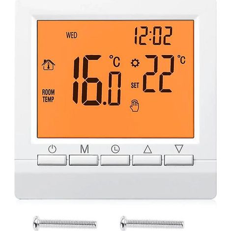 Thermostat numérique programmable pour chaudière à gaz, régulateur de température de chauffage, thermostat intelligent pour contrôle de la température ambiante (1/5)
