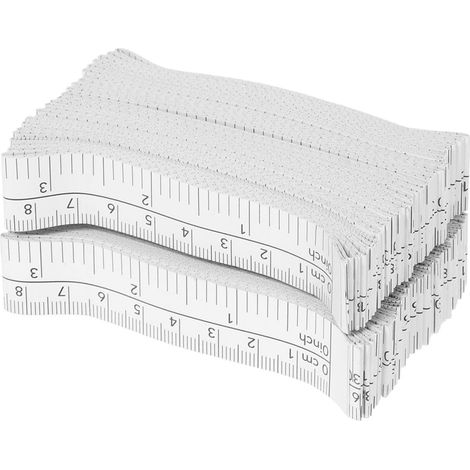 Mètre papier, 100 pièces, 1,5m, blanc, 2 faces, pour couture (1/5)
