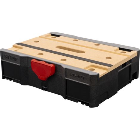 Stier – Systainer T-LOC MFT BLACK-Edition – Établi modulable 296x396mm – Support adhésif pour matériel – Compatible avec autres Systainers