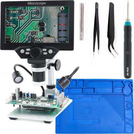 Microscope numérique x1200 + Fer à souder USB + Tapis 440x310