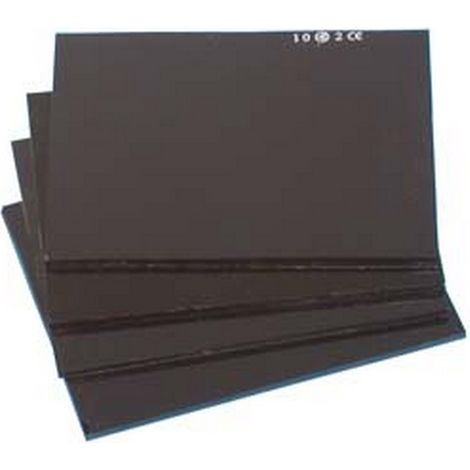 10PZ VETRI PER MASCHERE DI PROTEZIONE INATTINICI DIN11 - mm.75x98