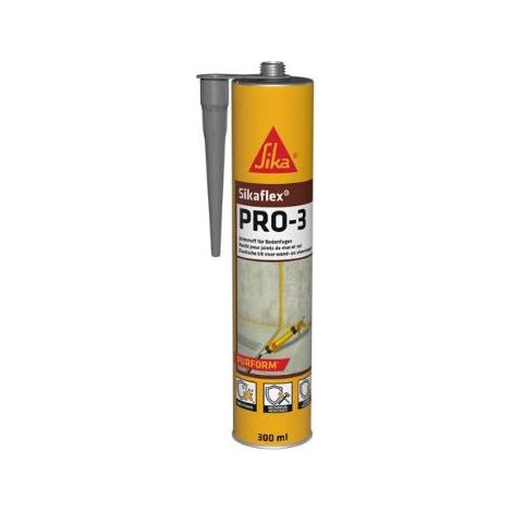 Sika – Mastic polyuréthane gris béton 300mL – Colle multi-usage pour joints d'étanchéité – Résistant aux produits chimiques et à l'eau