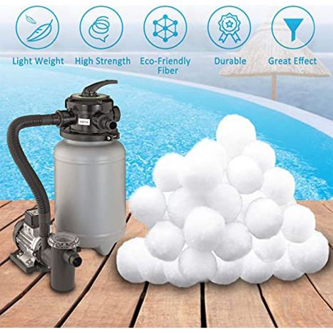 Aquarium-Pool-Filterkugel, Faserkugel-Filtermaterial, Nitrifikationskugel für Fischbecken, Haarkugel-Füllstoff (300 g) (1/5)
