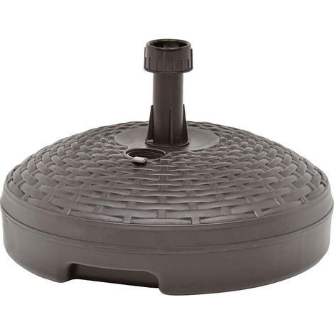 Sonnenschirmständer Sand/Wasser 20 L Braun Kunststoff Rattan