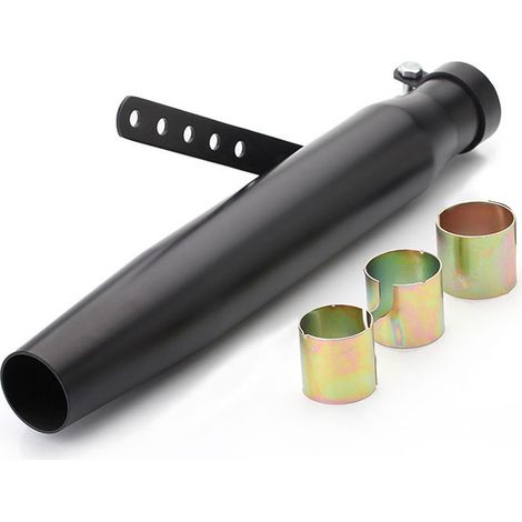 Pot d'échappement moto acier inoxydable silencieux réducteur de bruit universel pour moto type B noir (1/5)