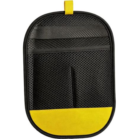 Guanto per la rimozione dei peli di cani e gatti – Guanto elettrostatico riutilizzabile per mobili, divani, tappeti, sedili auto e vestiti (nero e giallo, confezione da 1) (1/5)