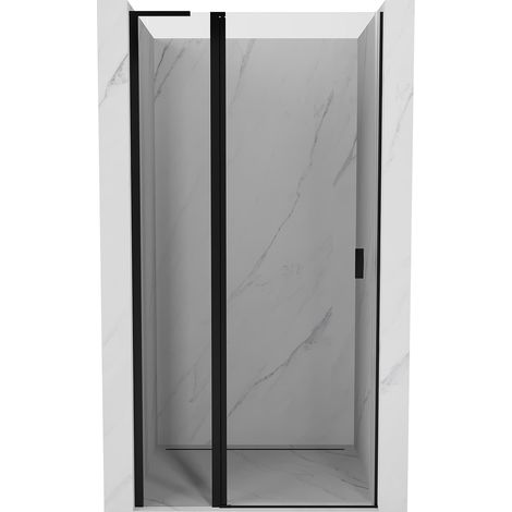 Mexen Mist L puerta de ducha abatible 100 cm, transparente, negro - 8A4L-100-000-70-00 (1/5)