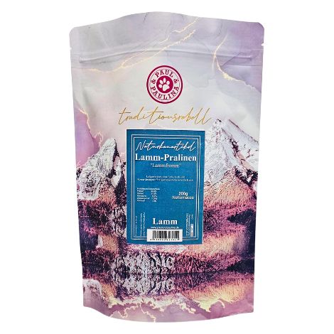 Bombones de cordero y pétalos de rosa 200 g  premio para perros  vitaminas y minerales  Paul & Paulina (1/3)